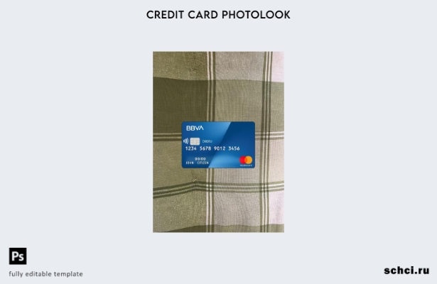 цифровая загрузка Аргентина BBVA Bank Mastercard фотоизображение переднего шабло
